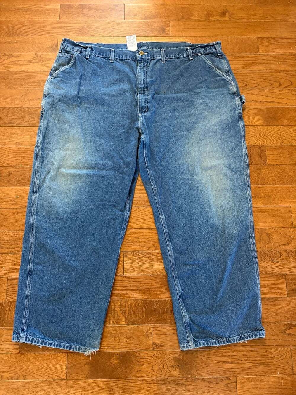 Carhartt B13 DST Loose Fit Denim Carpenter Work Pants Size 52x30 Blue